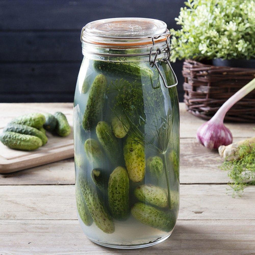 Frasco De Vidrio Redondo Con Tapa 3 L Kilner