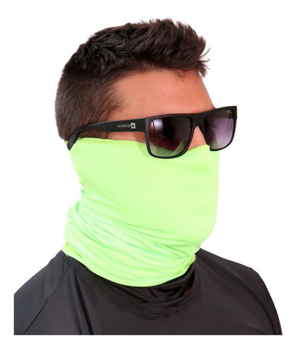 Imagem 1 de 4 de Buff Bandana Pesca Ciclismo Proteção Uv50 Cor Amarelo Neon