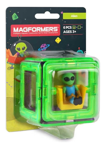 Magformers Figura Plus Alien (6 Piezas) Paquete De Bloques D