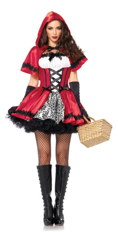 Little Red Riding Hood Vestido Cosplay Disfraz Para Adultos A