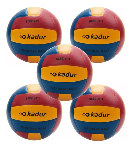 Pelota Entrenamiento Handball N 1 2 Pack X5 Unidades Kadur