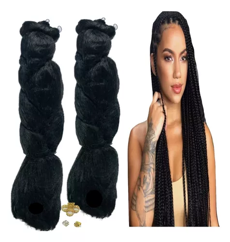 Jumbo Para Tranças Box Braids Ser Mulher Pacotão com 399g Várias