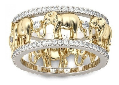 Anillo Elefantes Dorados