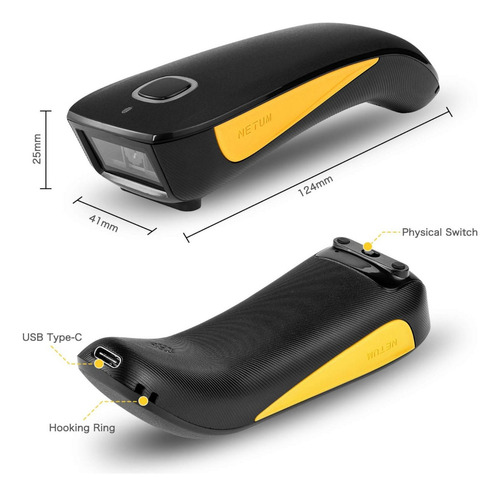 Escáner De Códigos Netum C750 2d Bluetooth Inalámbrico