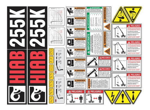 Kit De Calcomanías Para Hiab 255k