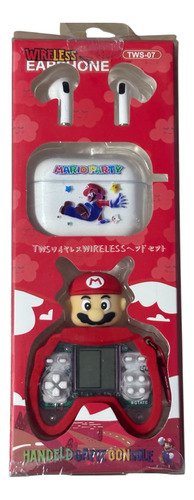 Auricular Y Consola De Juegos Retro Mario G , Stich , Venom Rojo