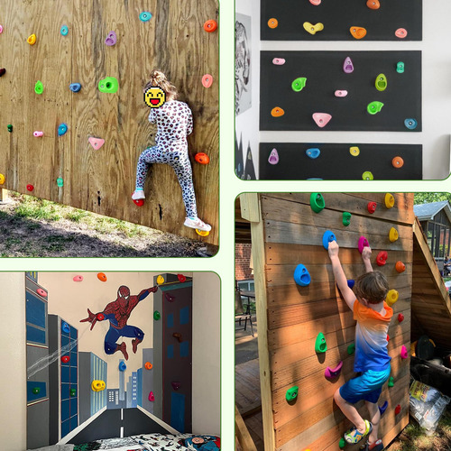 Topnew - Juego De 32 Soportes Para Escalada En Roca De Vario