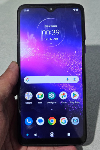 Smartphone Motorola One Macro 64 Gb / 4 Gb Ram Cor Violeta Violeta-escuro (Usado)