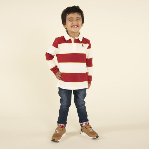 Polera Niño Rugby Rojo Hush Puppies Kids