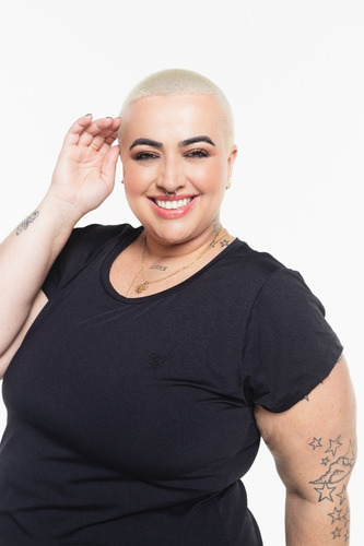Imagem 3 de 6 de Blusa Aerodry Plus Size Feminina Wondersize Preto