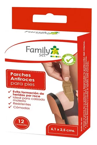 Parche Curita Antiroces Pies 12 Unds