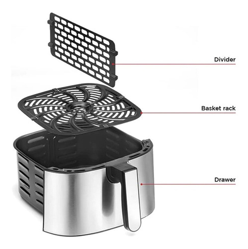 Imagen 3 de 7 de Freidora De Aire Chefman 7.5l Turbo Fry Touch Sin Aceite