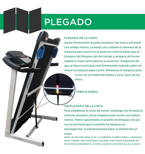 Cinta Correr Caminadora Randers 460si Plegable Programas