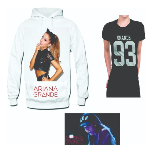 Paquete Sudadera Playera Y Cojin  Ariana Grande