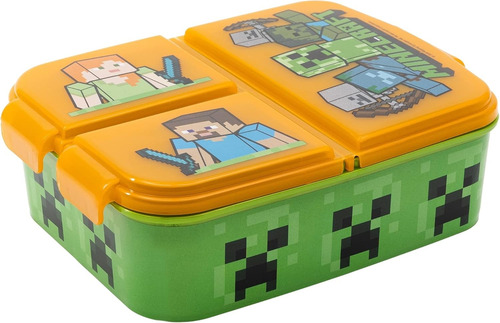 Set Para Niños Botella + Porta Sandwich Minecraft Libre Bpa
