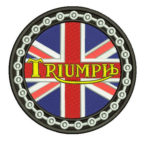 668 Parche Bordado Triumph Bandera Cadena