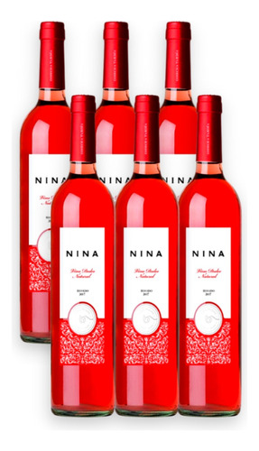 Vino Nina Cosecha Tardía Dulce Natural Rosé Malbec X6u 750ml