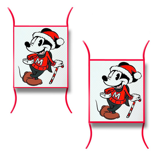 Fundas Para Sillas Vinil Tapiceria Mickey Mause Navidad 2023