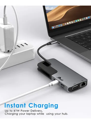 Adaptador Usb C A Hdmi Ethernet Rj45 Macbook Usb Win