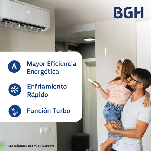 Aire Acondicionado Split Frío/calor Bgh 5200f Bs52wchu Color Blanco