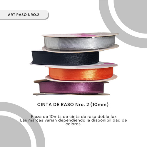 Cinta De Raso Doble Faz N°2 (10mm) X Rollo De 10mts Fucsia Arco Iris