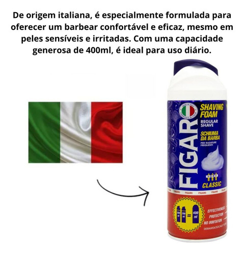 Espuma Para Barbear Clássica 400ml - Figaro