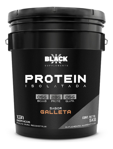 Black Supplements 5kg Proteína Isolate Varios Sabores. Galleta