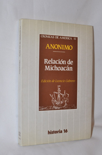 Relación De Michoacán Anonimo