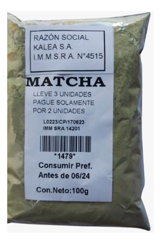  Tè Verde Matcha 100g. Lleve 3 Pague 2.