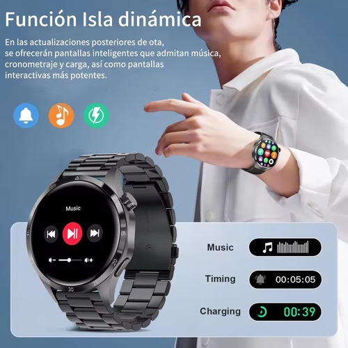 1.53 Reloj Inteligente Nfc Para Hombres Llamada Bluetooth