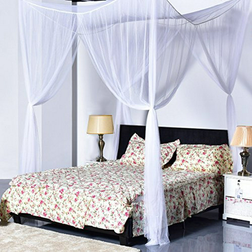 Mosquitero De Cama Con Dosel Para Camas King Y Queen, Blanco