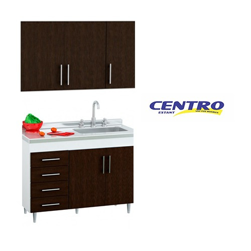 Imagen 2 de 10 de Bajo Mesada Cocina Con Bacha Griferia Secaplatos Con Barral