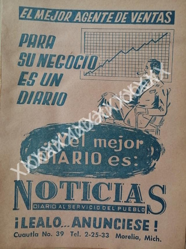 Cartel De Publicidad Del Periodico Noticias Morelia Mich 196