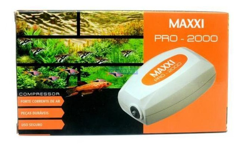 Compressor De Ar Maxxi Pro-2000 2,5w P/ Aquario Ate 60l 110v