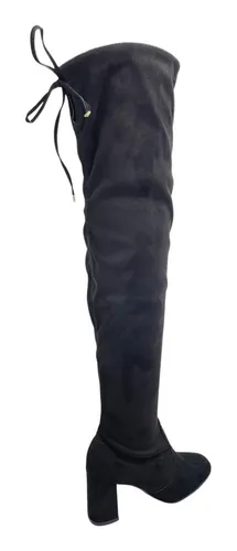Bota Over Acima Do Joelho Salto Bloco Renata Mello Original