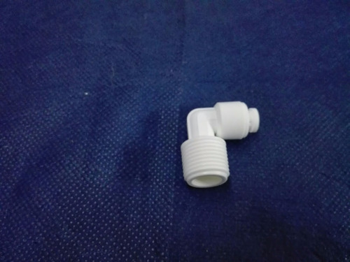 Imagen 5 de 6 de Conector Acople Rapido Codo Rosca 3/8 Tubo 1/4 Osmosis Inv