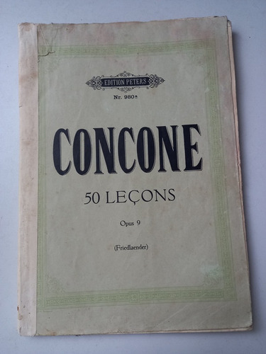 50 Leçons De Chant - Partituras Giuseppe Concone Leipzig