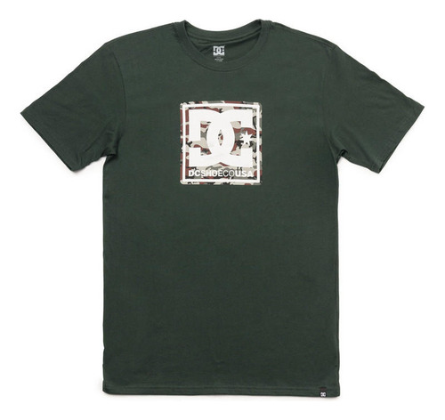 Polera Hombre Dc Pattern Box Ss Verde