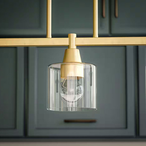 Lampara De Techo Moderna Candelabro 3 Luces Color Dorado