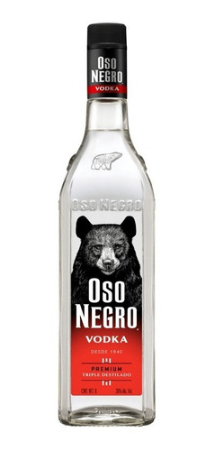 Botella Vodka Oso Negro 1l