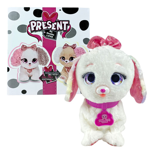 Brinquedo Cachorrinho Branco Interativo Movimento Castela