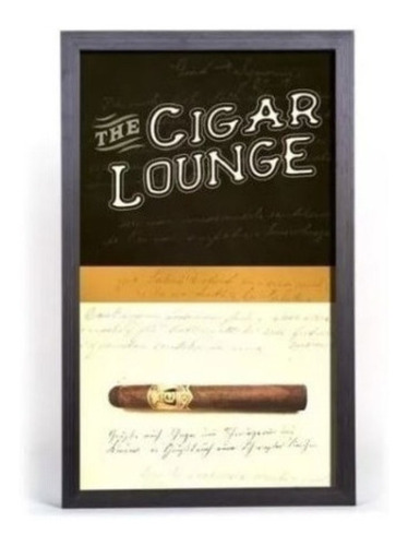 Quadro Para Anilhas De Charuto Cigar Lounge 50 X 35 X 5