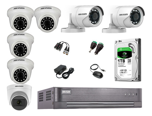 Kit 7 Cámaras Seguridad Hd 720p Disco 1tb 1 Cámara Micrófono