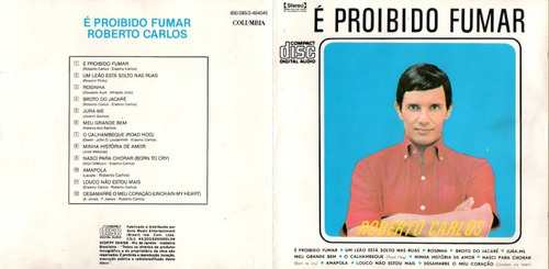 Cd Roberto Carlos É Proibido Fumar 1964 Usado