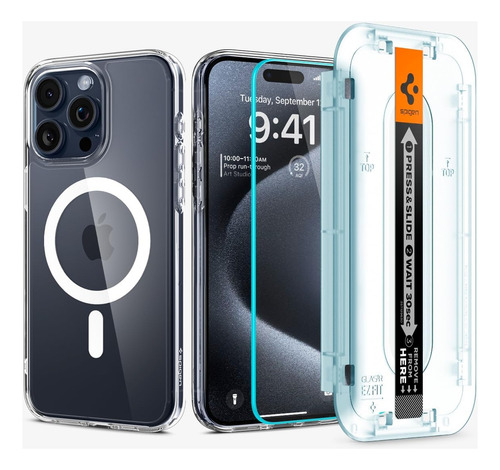 Capa + Película Spigen Ultra Hybrid Magfit iPhone 15 Pro Max