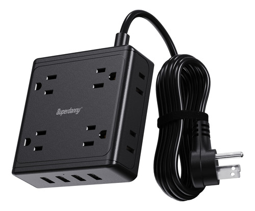 Superdanny - Regleta De Alimentacin Con Puertos Usb, 8 Tomas