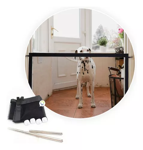 Barrera para perros de MDF, barrera protectora de 4 piezas para perros,  barrera plegable para perros de 89 cm de altura, barrera protectora para  animales, barrera para escaleras, barrera flexible para niños (