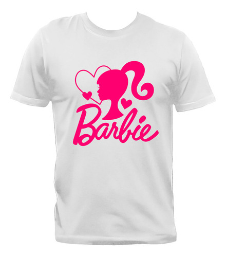 Remera Barbie Corazones Unisex 100% Algodón