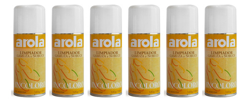 Pack X 6 Arola Limpiador Incoloro Para Gamuza Y Nobuck  