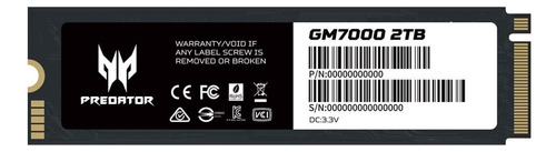Ssd Acer Predator Gm-7000 Nvme, 2tb, Pci Express 4.0, M.2